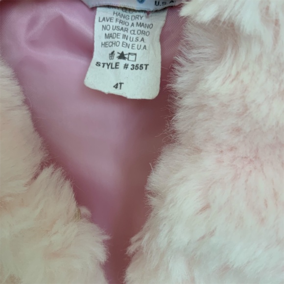 FAUX FUR 4T LONG SLEEVEE WITH COLLAR - Picture 3 of 4